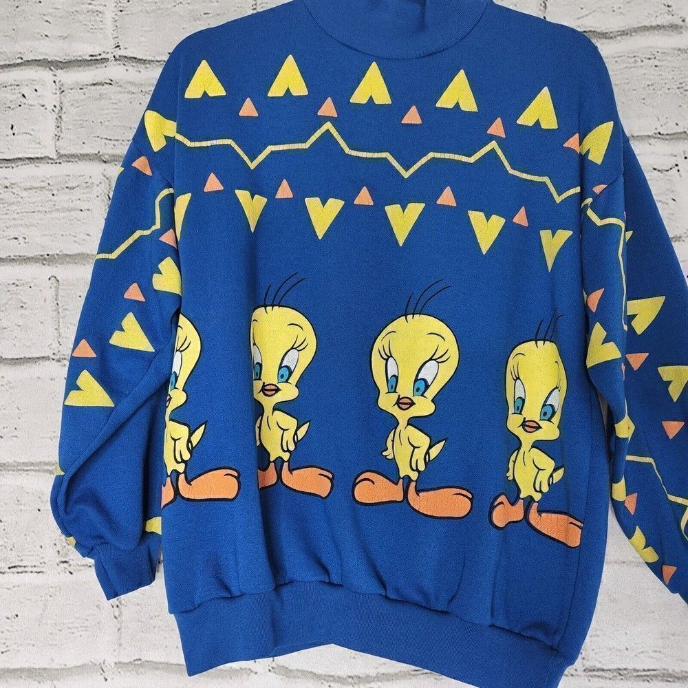 VTG 1989 America's Favorites Looney Tunes Tweety Bird Crewneck Sweatshirt Medium